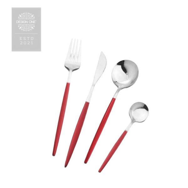 Chloe red and silver
