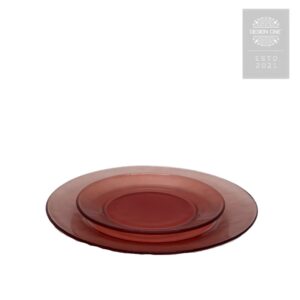 Red Glass Chine set