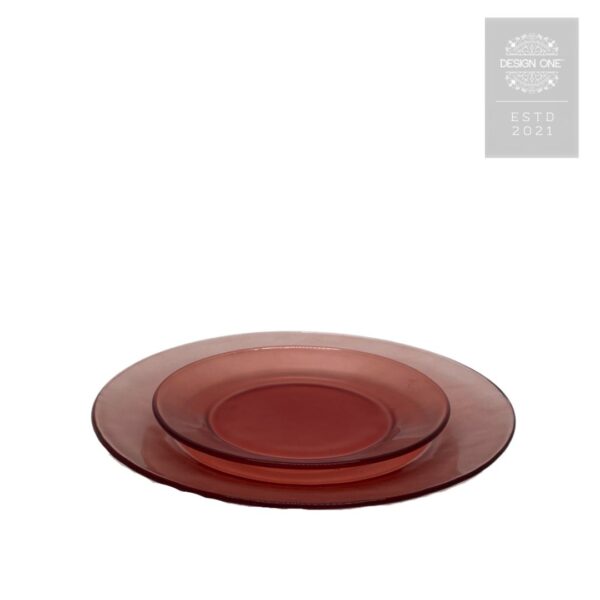 Red Glass Chine set